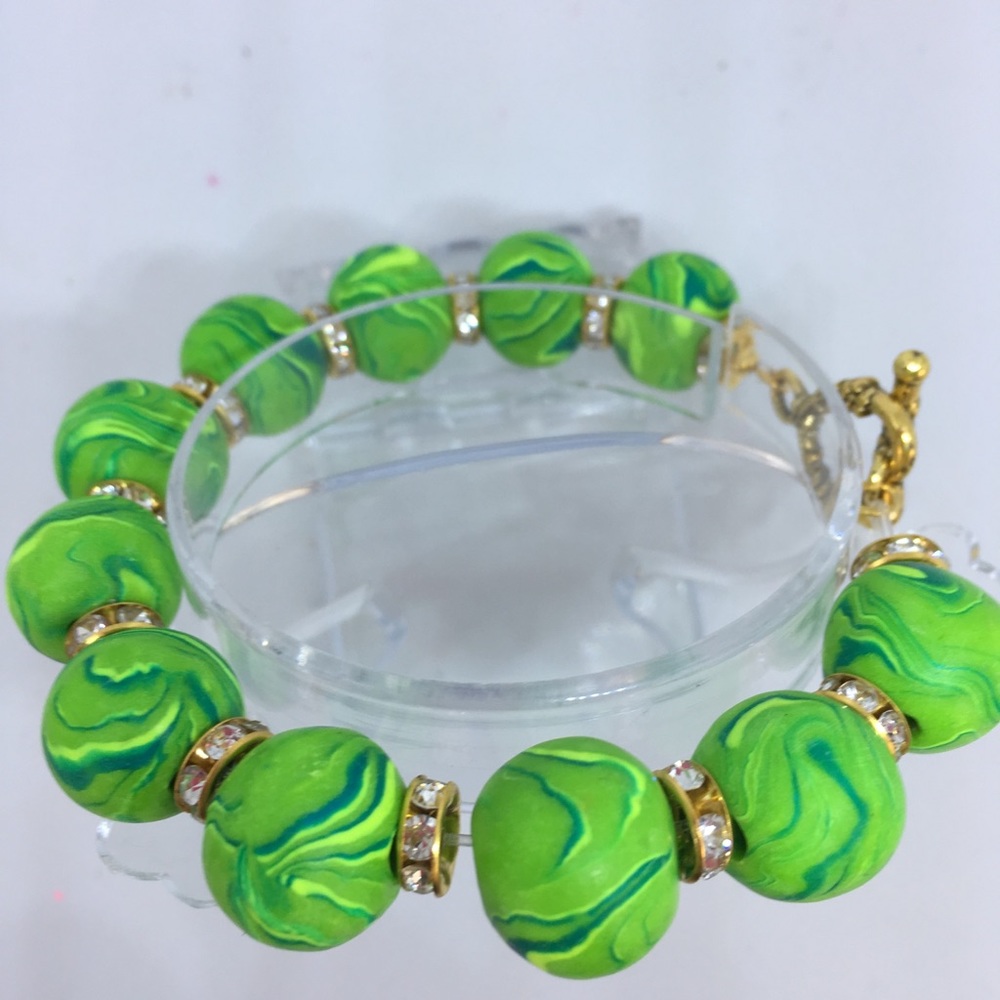 Unique Handmade Polymer Clay Beaded Bracelets - Picture 1 of 4